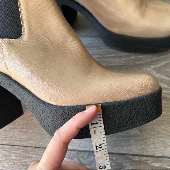INTENTIONALLY BLANK  Bossy Leather Chunky Platform Chelsea Boots - Picture 16 of 16